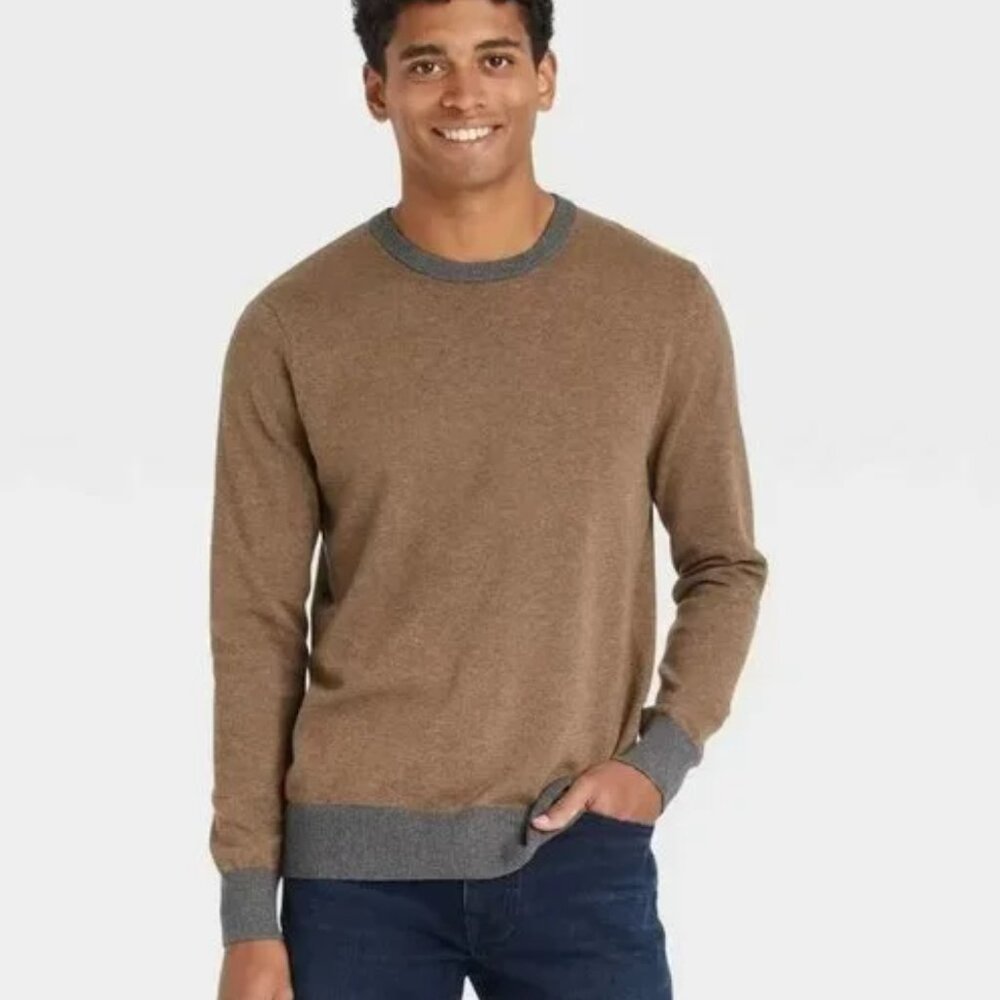 Goodfellow Men’s Crewneck Pullover Sweater | Size L | NWT | 100% Cotton | Autumn